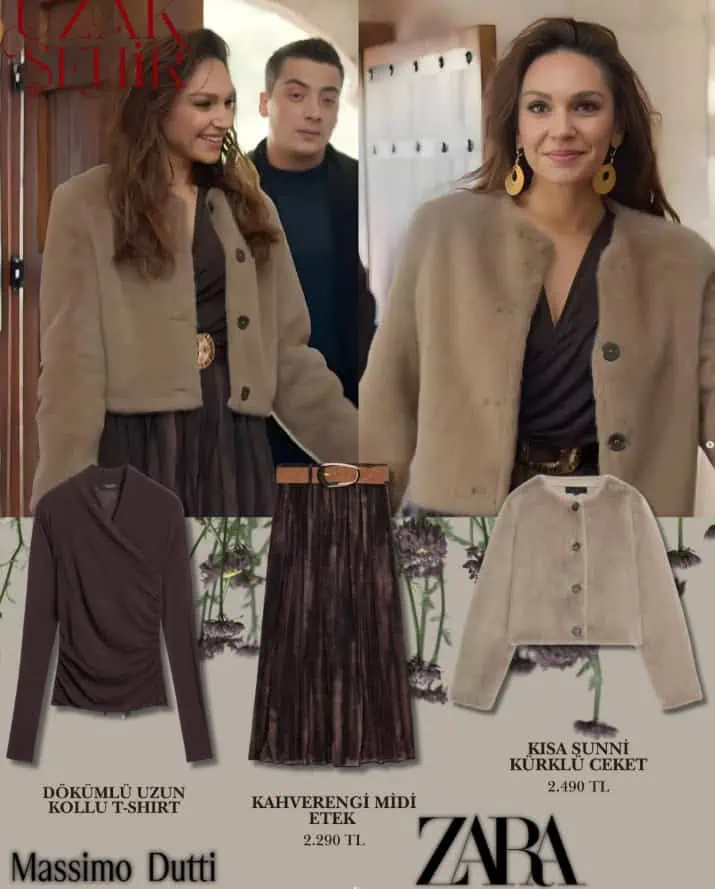 9 Mart Uzak Şehir 53.bölüm Nare kıyafetleri kombinleri