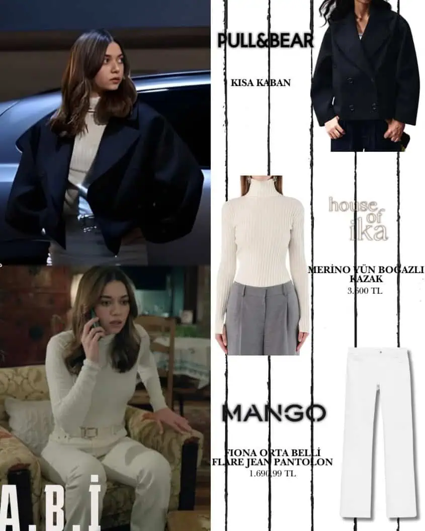 17 Mart Abi dizisi 10.bölümde Çağla kıyafetleri sponsor markalar kombinler